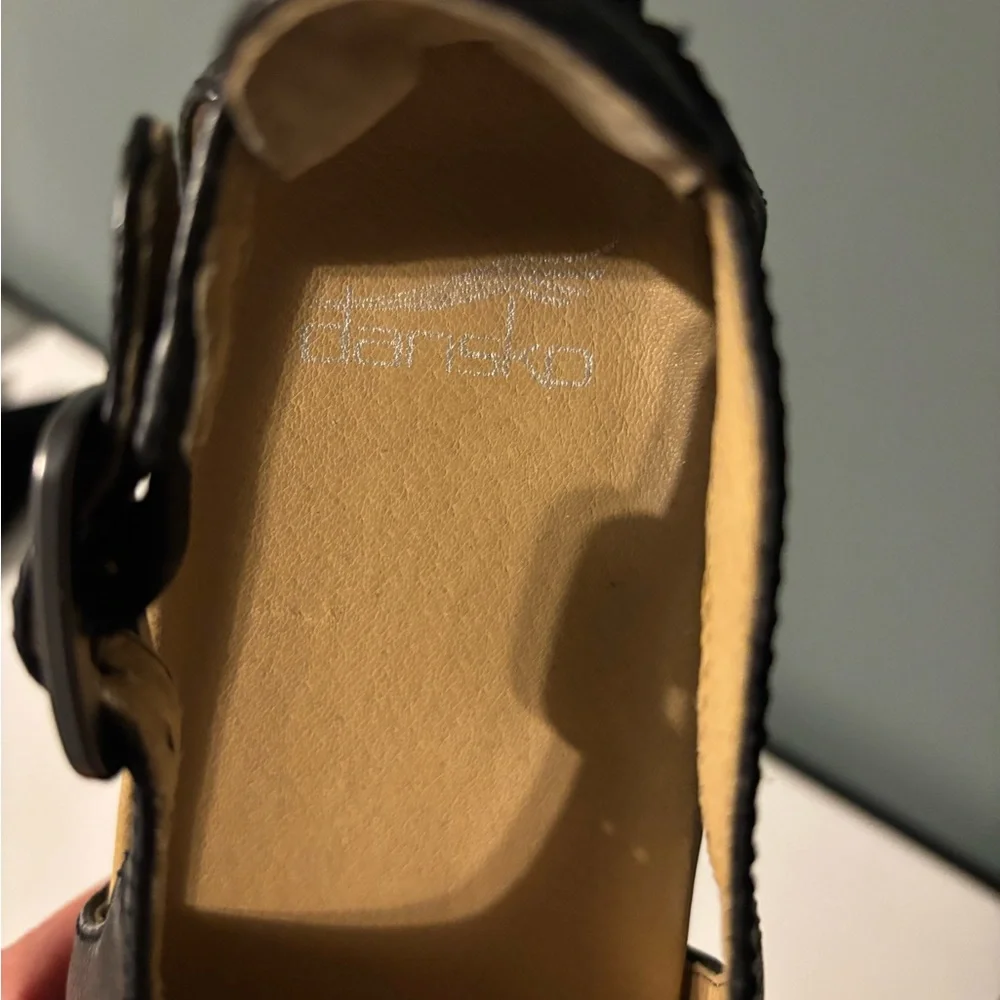 Dansko Classic Black Leather Clogs - Picture 6 of 7